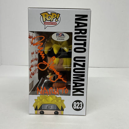 MAILE FLANAGAN SIGNED NARUTO UZUMAKI WITH RAMEN FUNKO POP 823 +QUOTE PSA 2C63695