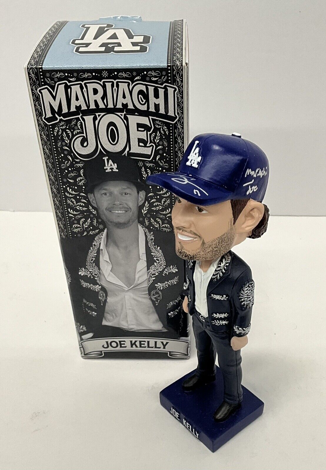 JOE KELLY SIGNED DODGERS 2023 SGA BOBBLEHEAD "MARIACHI JOE" INSCRIP PSA 2C74710