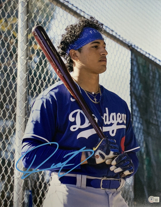 DIEGO CARTAYA DODGERS 2023 #1 PROSPECT SIGNED 16X20 DODGERS PHOTO BAS