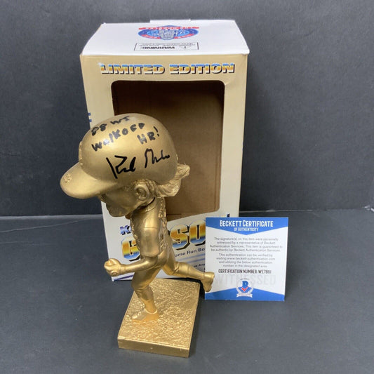 DODGERS KIRK GIBSON SIGNED LE GOLD BOBBLEHEAD "88 WS WALKOFF HR" INS BAS WE78111