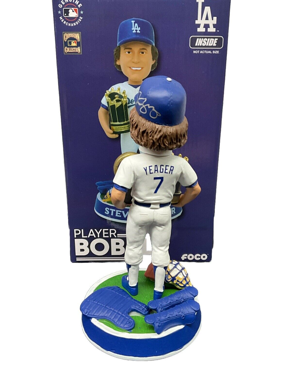 STEVE YEAGER SIGNED LIMITED EDITION #/144 1981 DODGERS WS MVP BOBBLEHEAD PSA COA