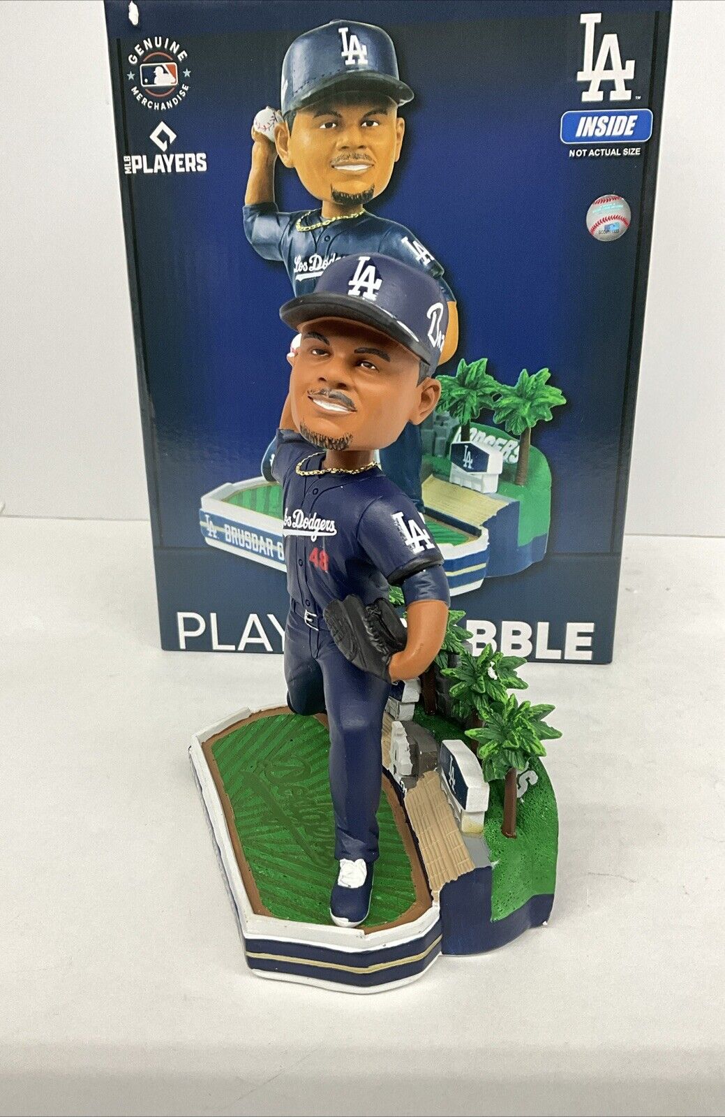 BRUSDAR GRATEROL SIGNED DODGERS FOCO CITY CONNECT BOBBLEHEAD BAZOOKA PSA 3C24584