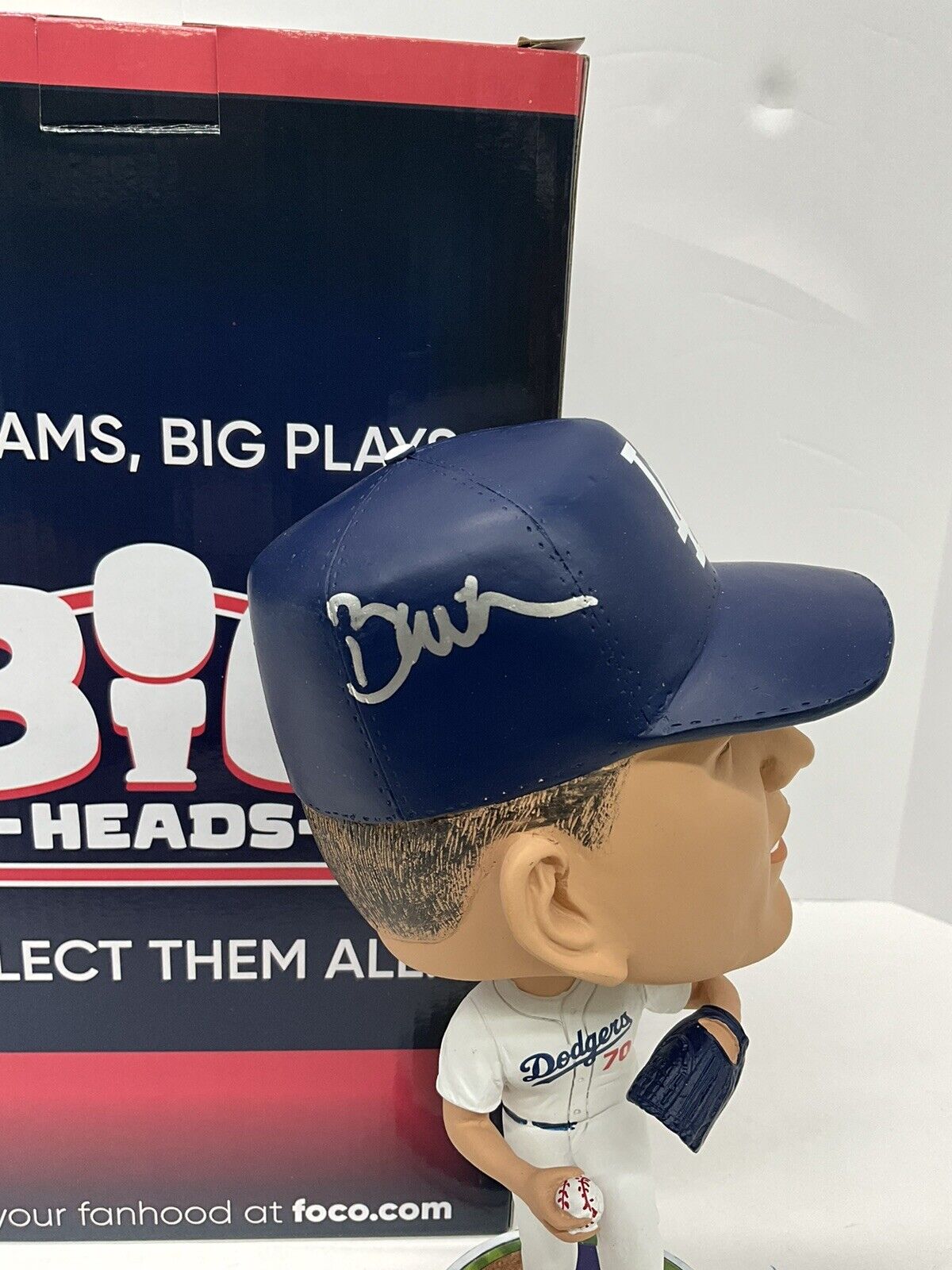 BOBBY MILLER SIGNED DODGERS FOCO BIGHEAD LIMITED #/123 BOBBLEHEAD PSA RG50501