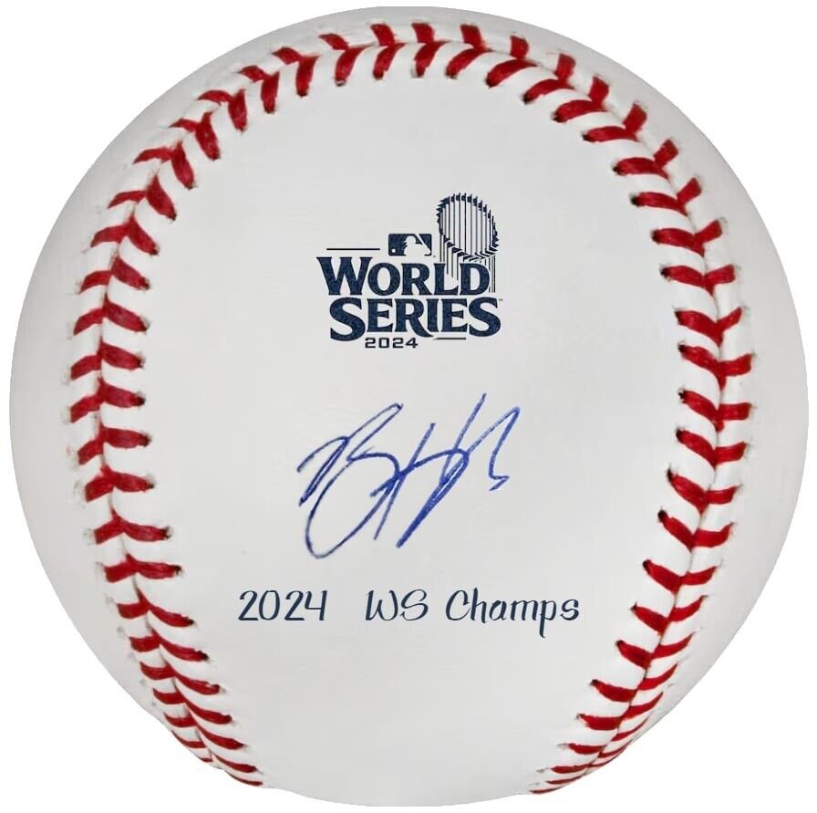 BRENT HONEYWELL SIGNED 2024 WORLD SERIES BASEBALL PRESALE "2024 WS CH