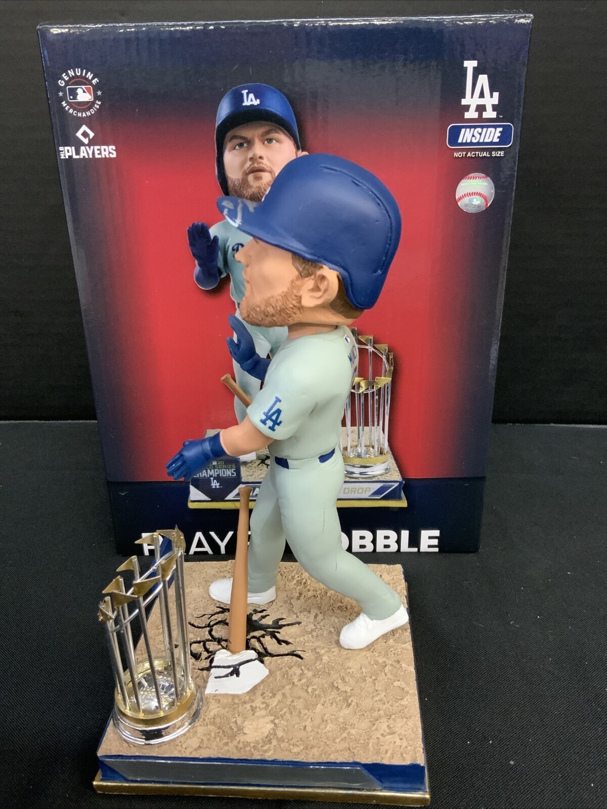 MAX MUNCY DODGERS SIGNED FOCO CHAMPIONSHIP BOBBLEHEAD PSA 9A99402