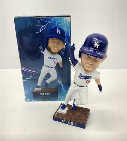 MAX MUNCY SIGNED DODGERS 2023 SGA BOBBLEHEAD "GIANT KILLER" INSCRIPT PSA 2C82063