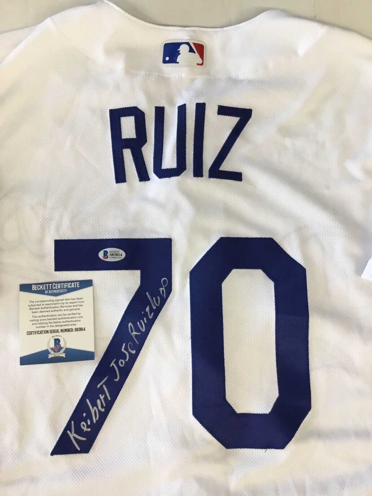 KEIBERT RUIZ SIGNED FULL NAME "KEIBERT JOSE RUIZ LUGO" TEAM ISSUED JERSEY BAS