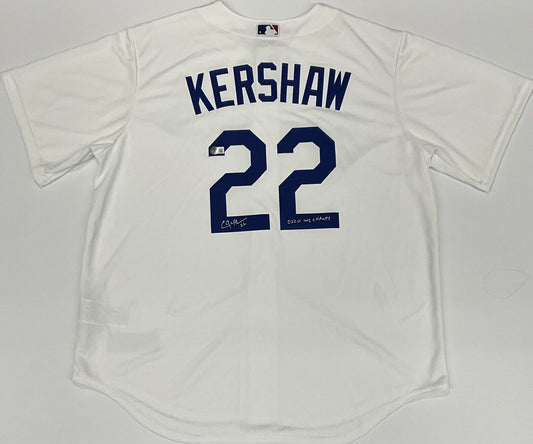 CLAYTON KERSHAW SIGNED DODGERS NIKE JERSEY "2020 WS CHAMPS" INSCRIPT BAS W341025