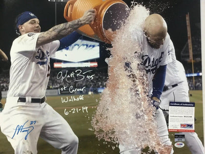 MATT BEATY ALEX VERDUGO DODGERS SIGNED 16X20 PHOTO PSA "1ST CAREER WALK OFF " W