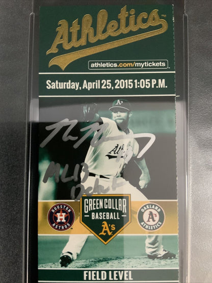 MAX MUNCY DODGER SIGNED MLB DEBUT 04/25/2015 TICKET STUB PSA SLABBED 9A26791