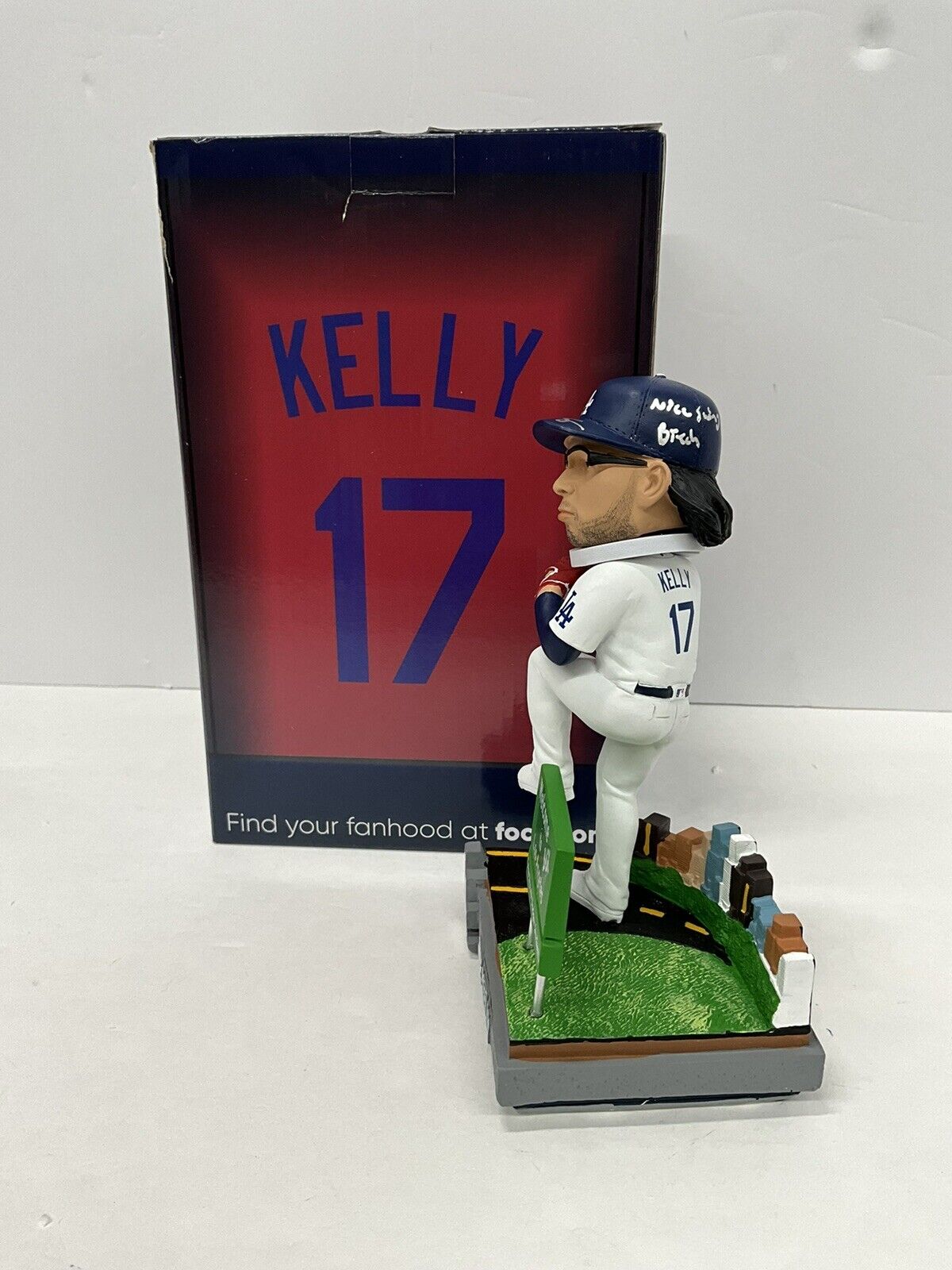 JOE KELLY SIGNED WELCOME BACK TO LA BOBBLEHEAD "NICE SWING BITCH"  PSA 3C13430