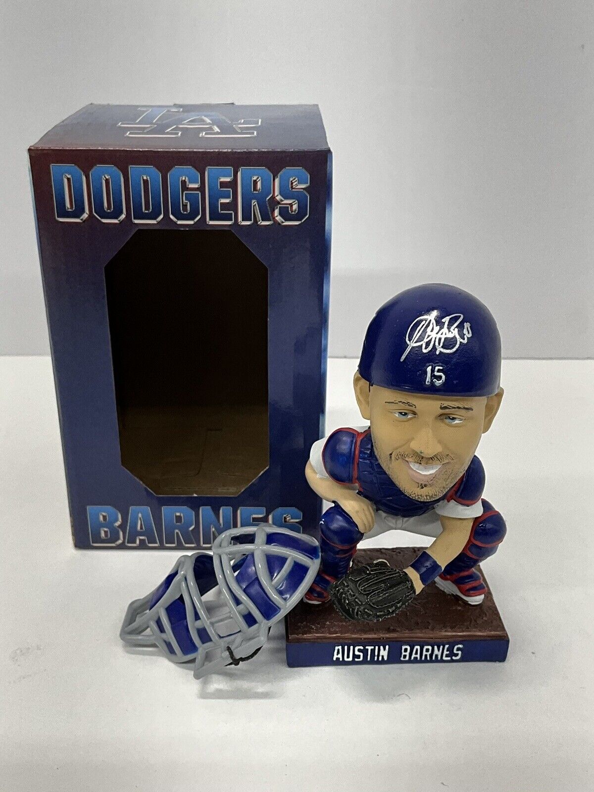 AUSTIN BARNES 2020 WORLD SERIES CHAMP SIGNED DODGERS SGA BOBBLEHEAD PSA 2C59542