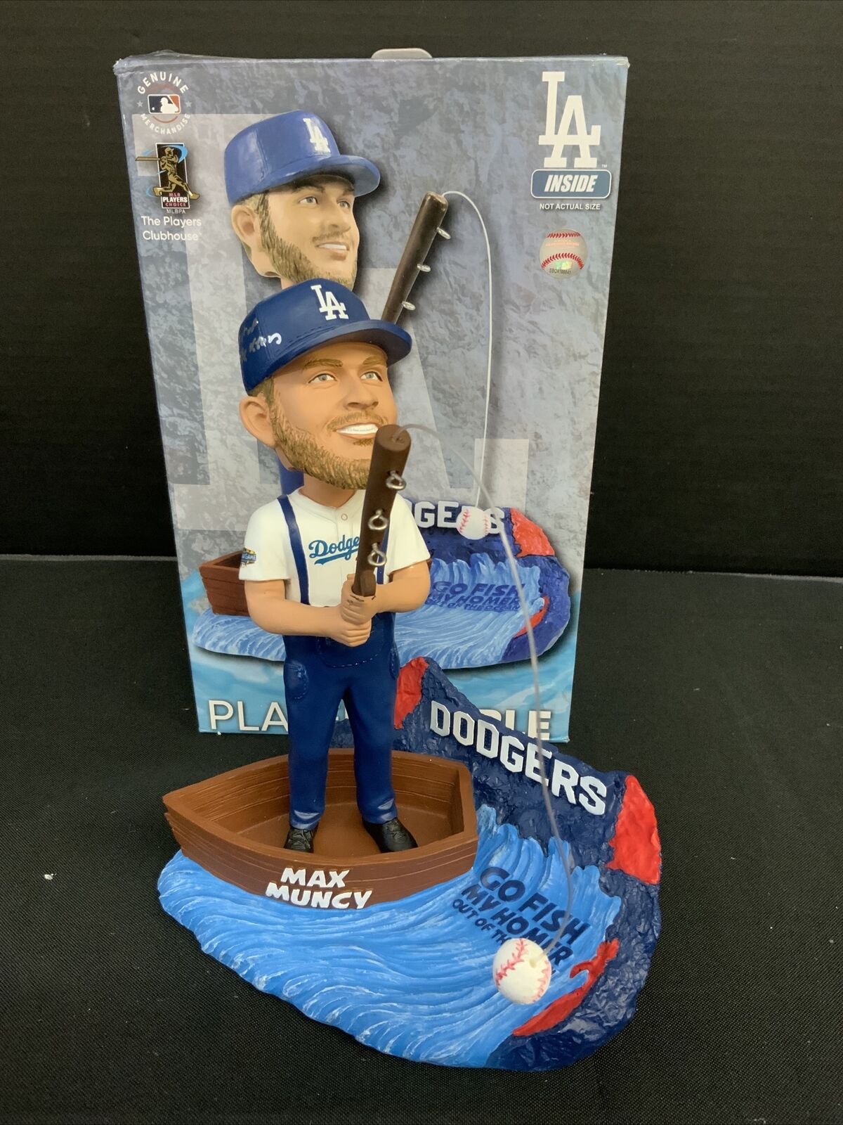 MAX MUNCY SIGNED DODGERS FOCO BOBBLEHEAD "GET IT OUT OF THE OCEAN" PSA 1C01962