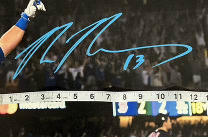 MAX MUNCY DODGERS SIGNED 22X26 2018 WORLD SERIES WALKOFF HR CANVAS PSA 2C51243