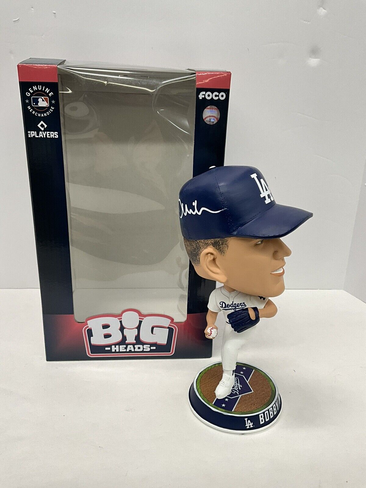 BOBBY MILLER SIGNED DODGERS FOCO BIGHEAD LIMITED #/123 BOBBLEHEAD PSA RG50492