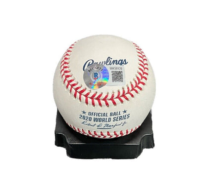 JUSTIN TURNER DODGERS SIGNED 2020 WORLD SERIES BASEBALL "2020 WS CHAMPS" BAS ITP