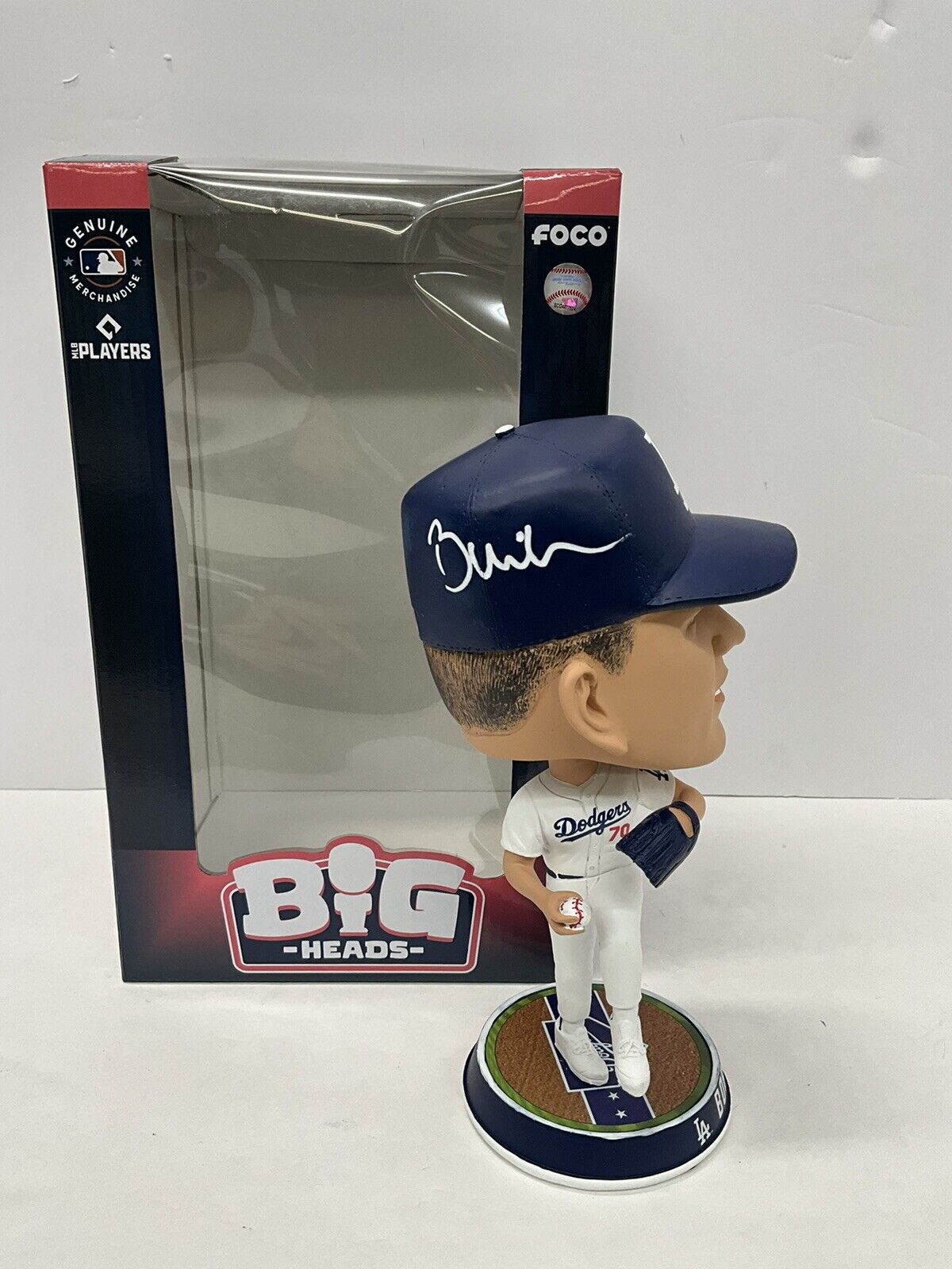 BOBBY MILLER SIGNED DODGERS FOCO BIGHEAD LIMITED #/123 BOBBLEHEAD PSA RG50492