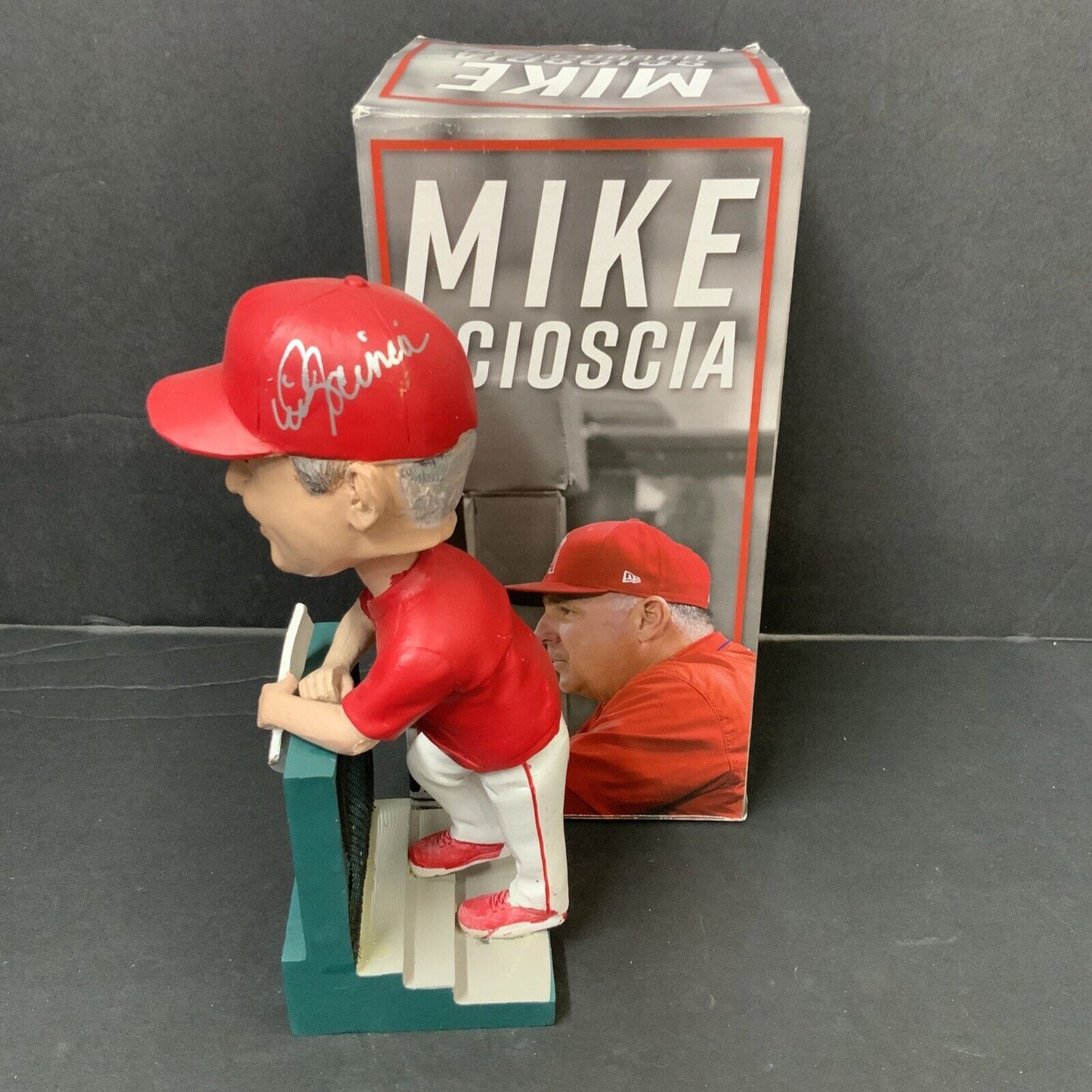 MIKE SCIOSCIA ANGELS 02 WS CHAMPION SIGNED 2018 SGA BOBBLEHEAD BECKETT WS31185