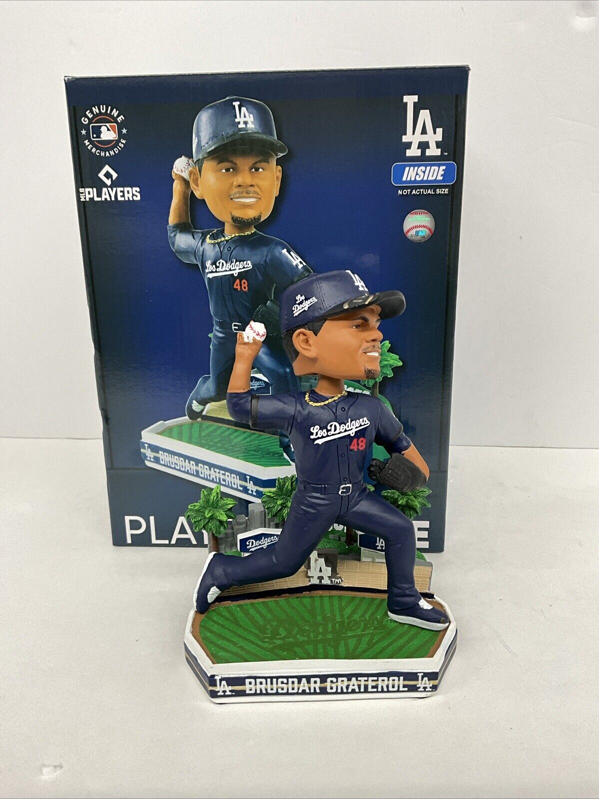 BRUSDAR GRATEROL SIGNED DODGERS FOCO CITY CONNECT BOBBLEHEAD BAZOOKA PSA 3C24660