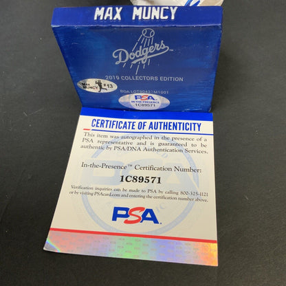 MAX MUNCY DODGERS 2020 WS CHAMPION SIGNED 2019 SGA BOBBLEHEAD PSA 1C89571