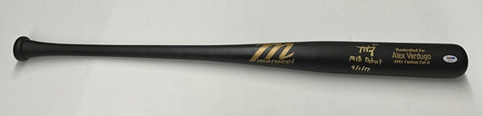 ALEX VERDUGO YANKEES SIGNED MARUCCI MODEL BAT AV61 "MLB DEBUT 9/1/17 PSA RG25221