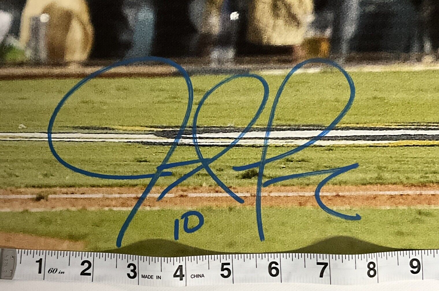 JUSTIN TURNER DODGERS SIGNED 22X27 2017 NLCS WALKOFF HOME RUN CANVAS PSA 9A99837