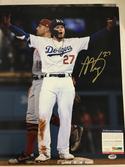 ALEX VERDUGO DODGERS STAR SIGNED AUTOGRAPHED 16X20 PHOTO PSA ROOKIE GRAPH  1