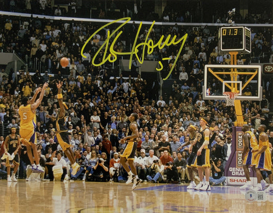 7X NBA CHAMPION ROBERT HORRY LAKERS SIGNED 11X14 PHOTO 1.3 SECONDS SHOT BECKETT