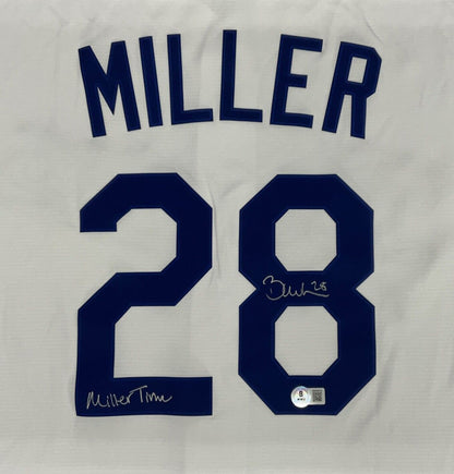 BOBBY MILLER SIGNED DODGERS NIKE JERSEY "MILLER TIME" INSCRIP BECKETT 1W826514