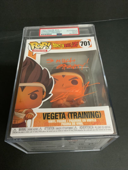 CHRISTOPHER SABAT SIGNED VEGETA (TRAINING) #701 FUNKO POP PSA SLABBED AL06091