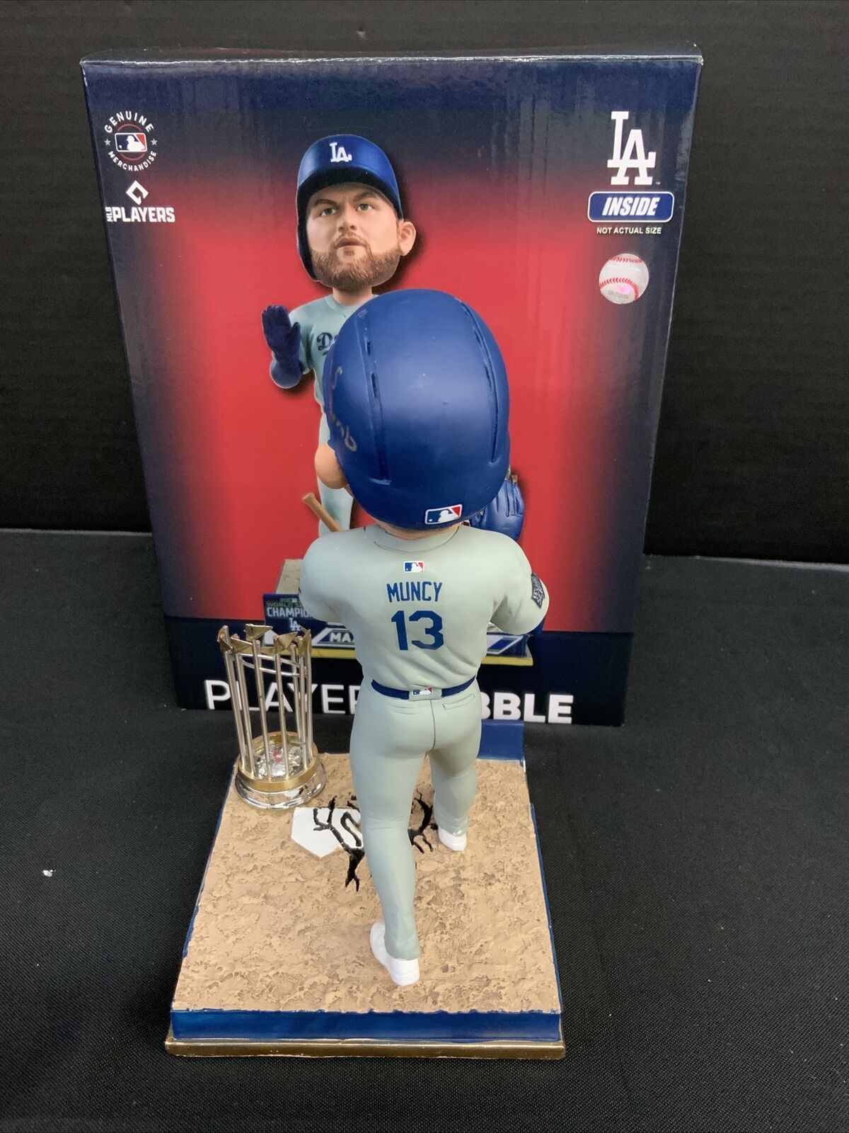 MAX MUNCY DODGERS SIGNED FOCO CHAMPIONSHIP BOBBLEHEAD "GAME 5 BOMB" PSA 9A99280