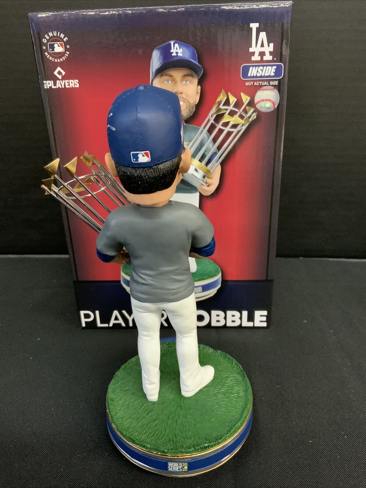 CHRIS TAYLOR DODGERS SIGNED FOCO CHAMPIONSHIP BOBBLEHEAD PSA 1C01599