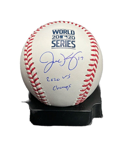 JOE KELLY DODGERS SIGNED 2020 WORLD SERIES BASEBALL "2020 WS CHAMPS" INS PSA ITP