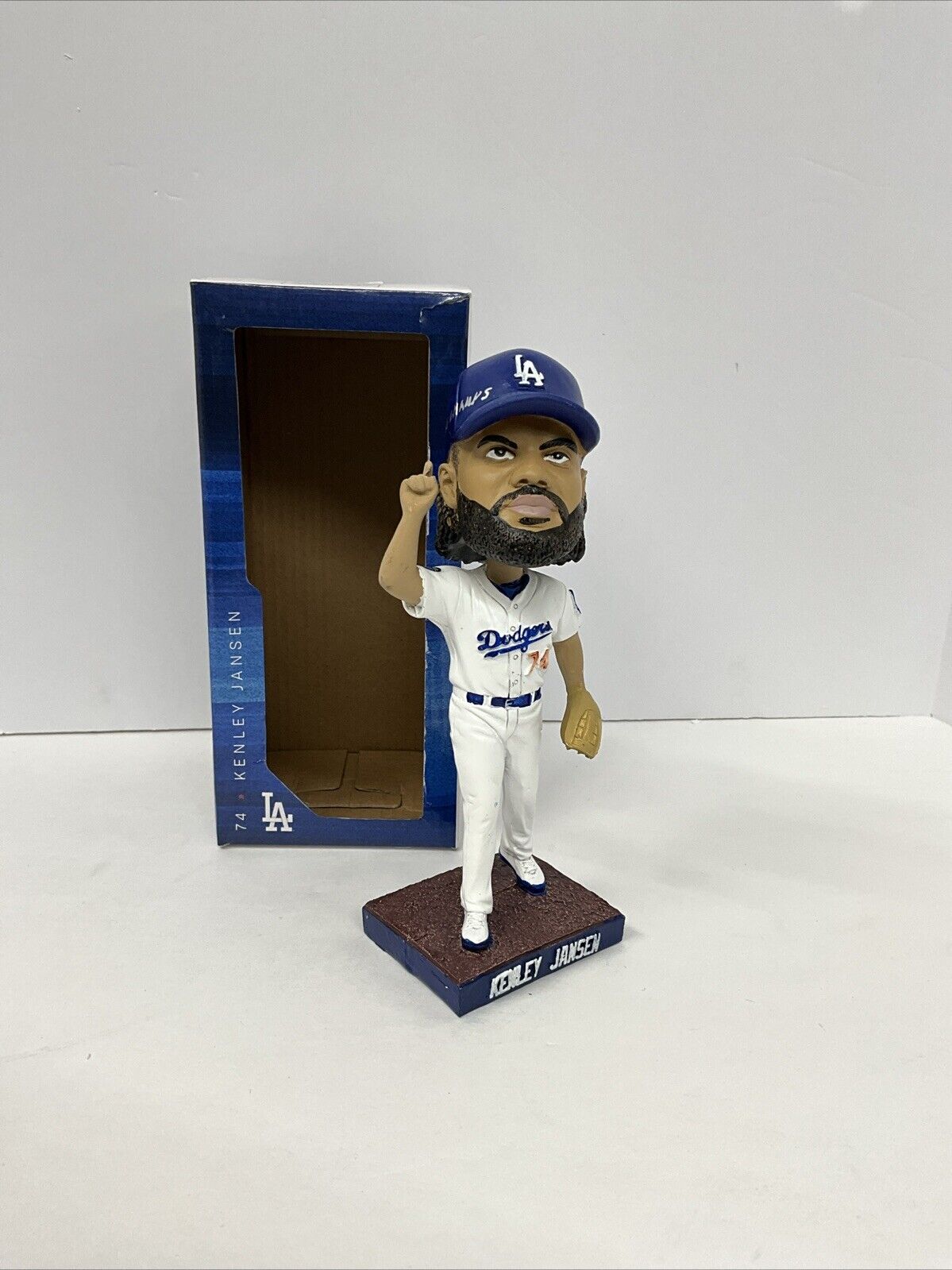 KENLEY JANSEN SIGNED DODGERS 2019 SGA BOBBLEHEAD "2020 WS CHAMPS" IN PSA 9A48400