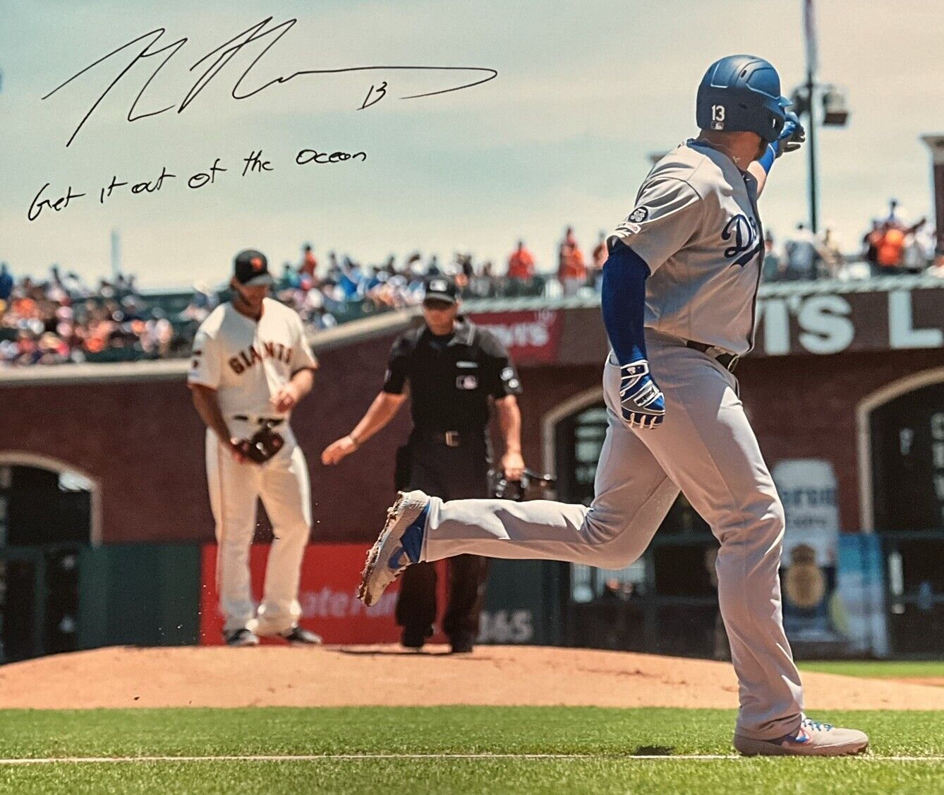 MAX MUNCY SIGNED 22X33 CANVAS VS MadBum "Get it out of the Ocean" PSA 1C01914