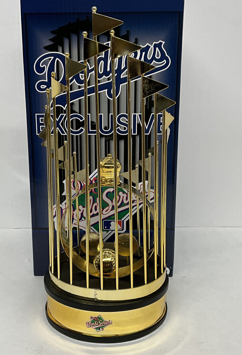 OREL HERSHISER 88 WS MVP SIGNED DODGERS 12" 1988 WORLD SERIES TROPHY PSA 9A20762