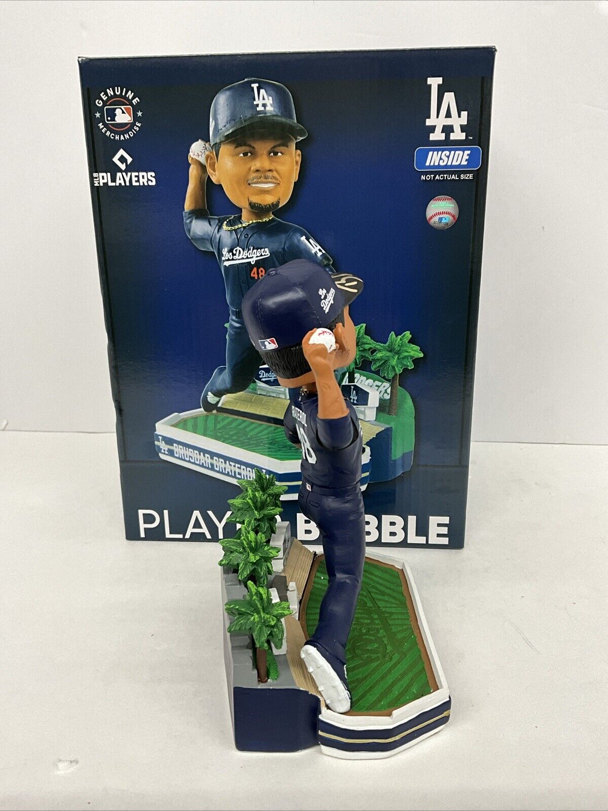 BRUSDAR GRATEROL SIGNED DODGERS FOCO CITY CONNECT BOBBLEHEAD BAZOOKA PSA 3C24660