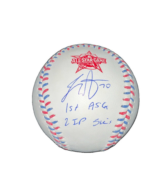 JUSTIN WROBLESKI DODGERS  SIGNED 2026 ALL STAR BASEBALL "1ST ASG, 2.0 IP 5K" JSA