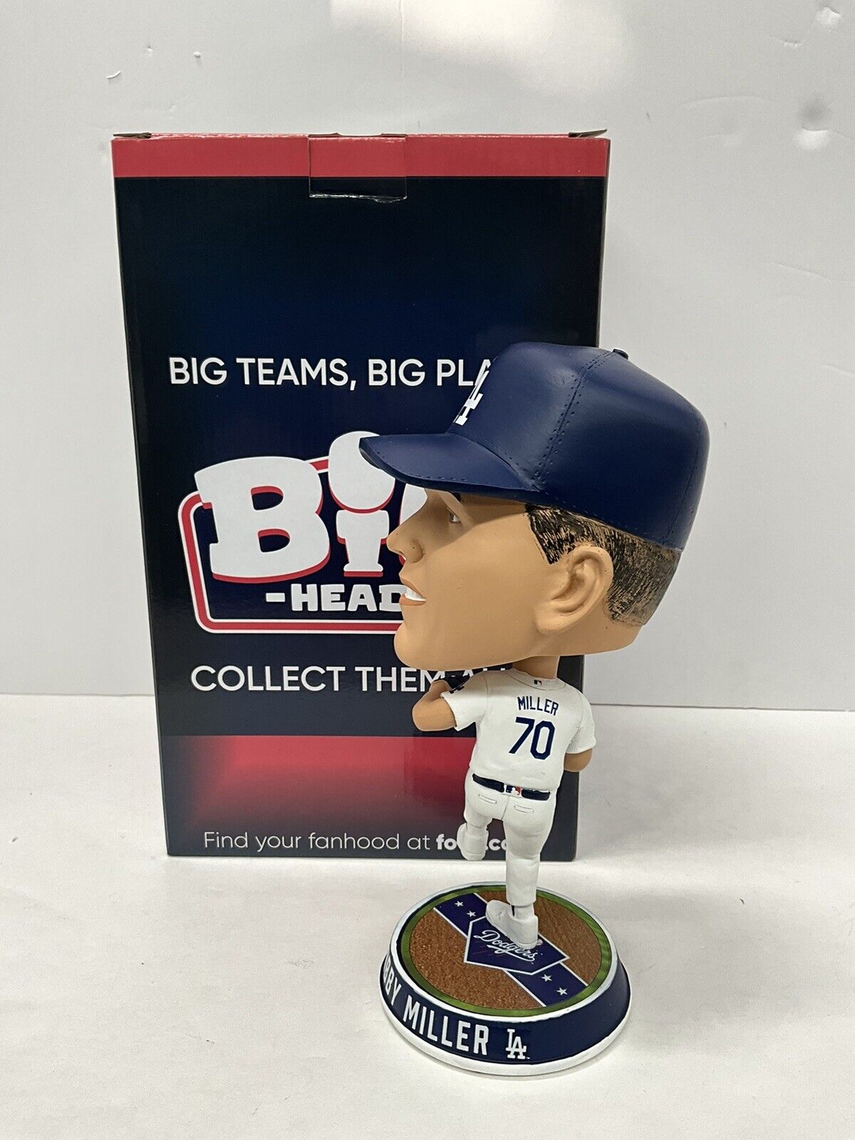 BOBBY MILLER SIGNED DODGERS FOCO BIGHEAD LIMITED #/123 BOBBLEHEAD PSA RG50487