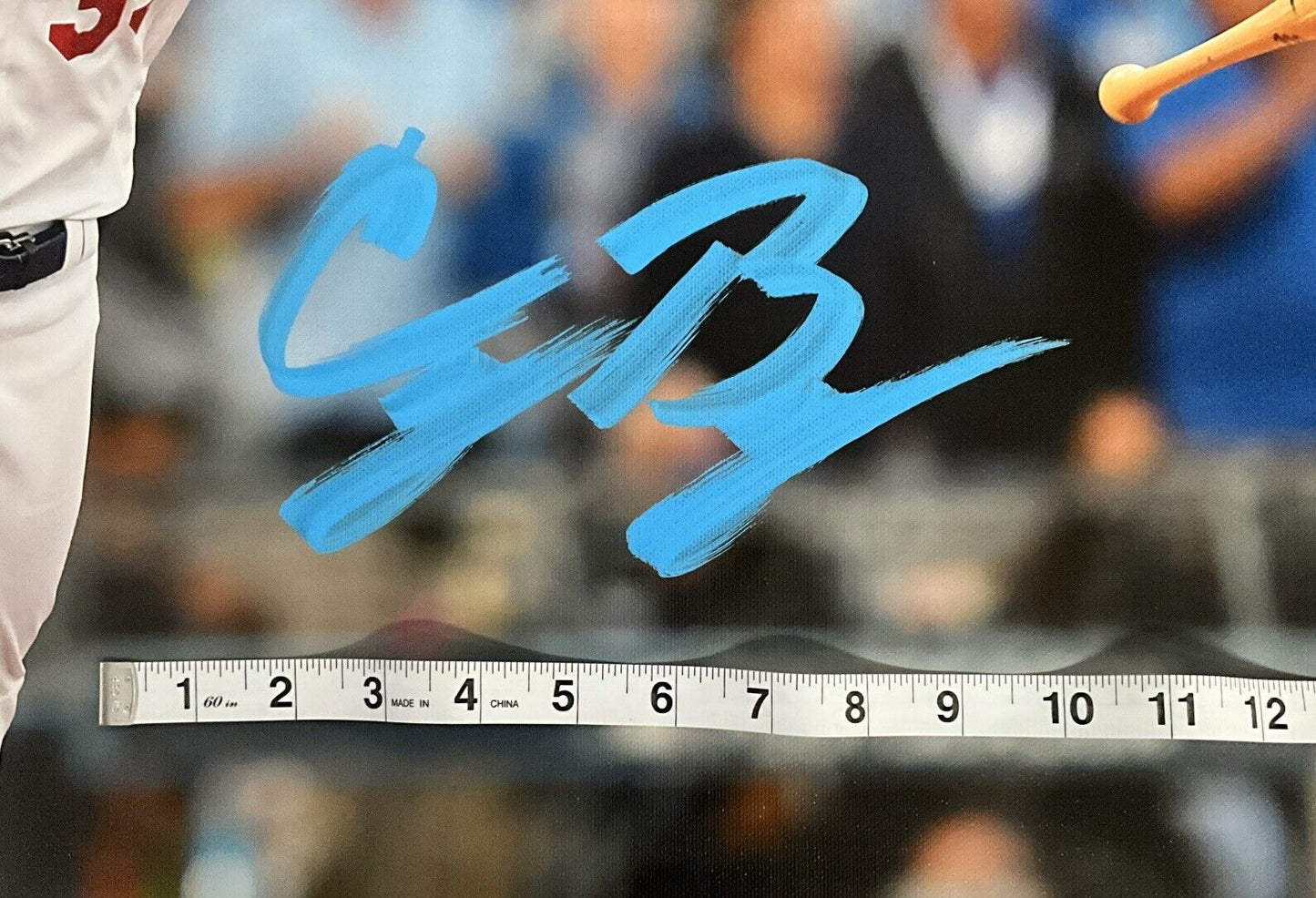 CODY BELLINGER DODGERS 2020 WS CHAMPION SIGNED 22X26 CANVAS BECKETT BH79029