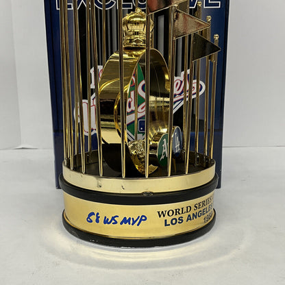 OREL HERSHISER SIGNED DODGERS 12" 1988 WORLD SERIES TROPHY 88 WS MVP PSA 9A20785