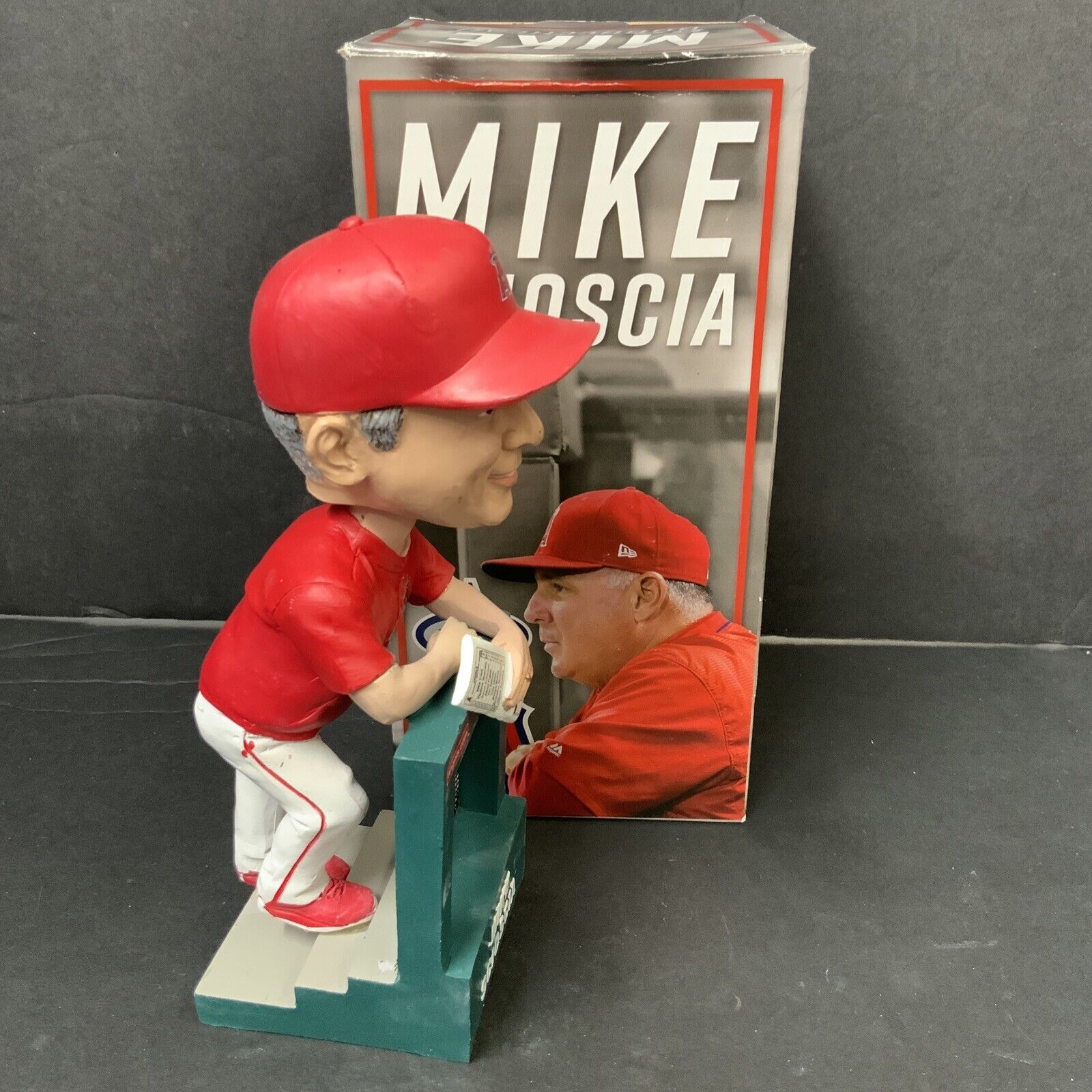 MIKE SCIOSCIA ANGELS 02 WS CHAMPION SIGNED 2018 SGA BOBBLEHEAD BECKETT WS31181