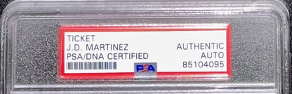JD MARTINEZ SIGNED MLB DEBUT FULL TICKET "MLB DEBUT 7-30-11" INSC PSA 85104095
