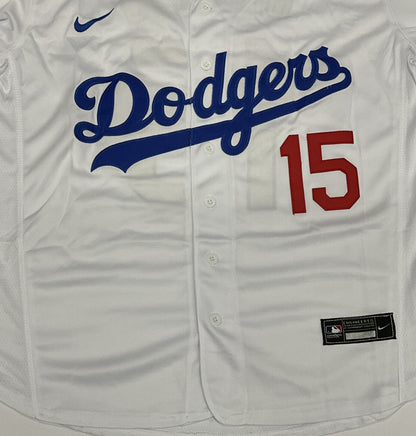 AUSTIN BARNES DODGERS SIGNED 2020 WORLD SERIES JERSEY  PSA 2C59534