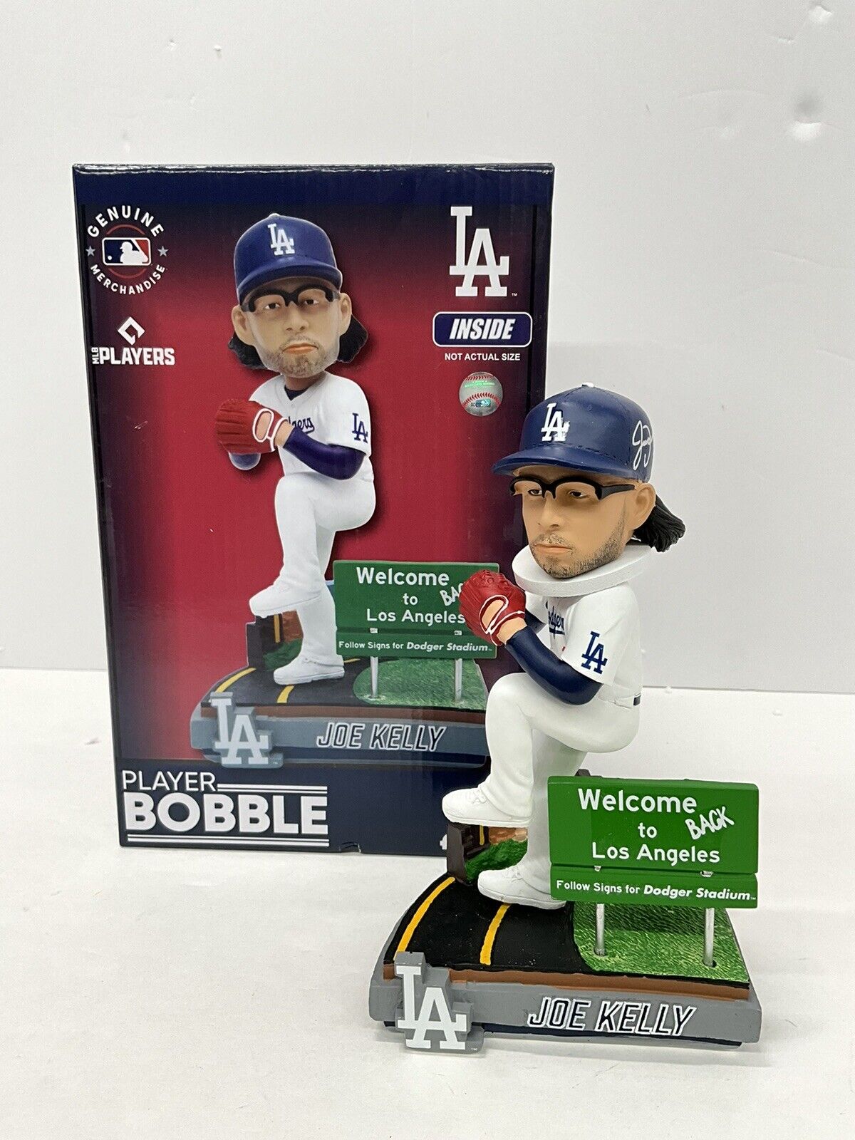 JOE KELLY SIGNED WELCOME BACK TO LA DODGERS FOCO /72 BOBBLEHEAD PSA 3C13436