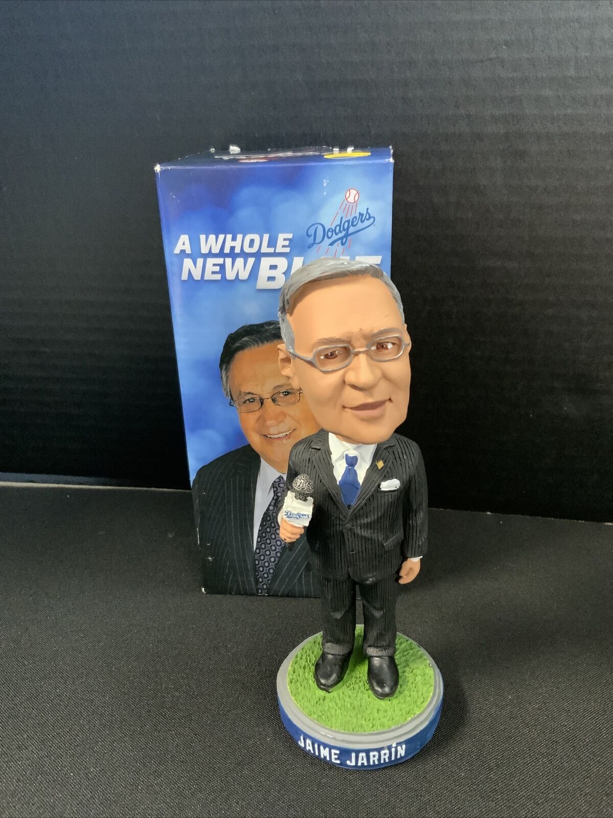 JAIME JARRIN DODGERS HOF ANNOUNCER SIGNED SGA BOBBLEHEAD "HOF 98" PSA AI84682