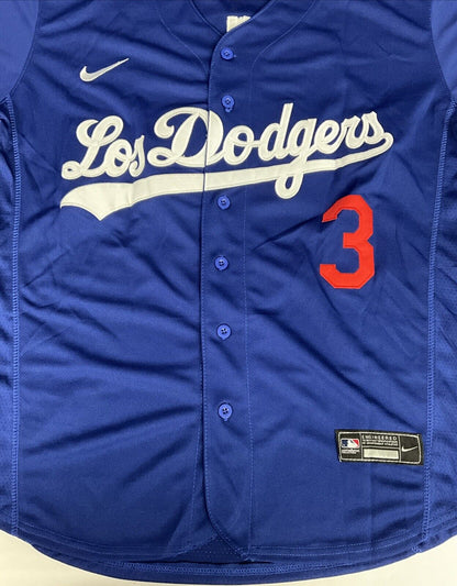 CHRIS TAYLOR DODGERS SIGNED CITY CONNECT JERSEY "CT3" INSCRIPTION PSA 1C01350