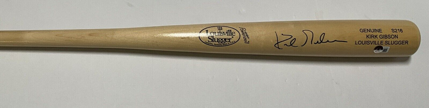 KIRK GIBSON DODGERS TIGERS SIGNED LOUISVILLE SLUGGER GAME MODEL BAT BAS W140590