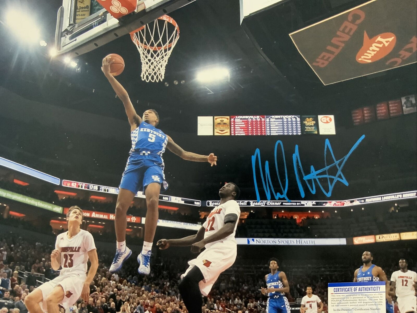 MALIK MONK LAKERS SIGNED 16X20 KENTUCKY WILDCATS PHOTO PSA ITP AUTHENTICATED