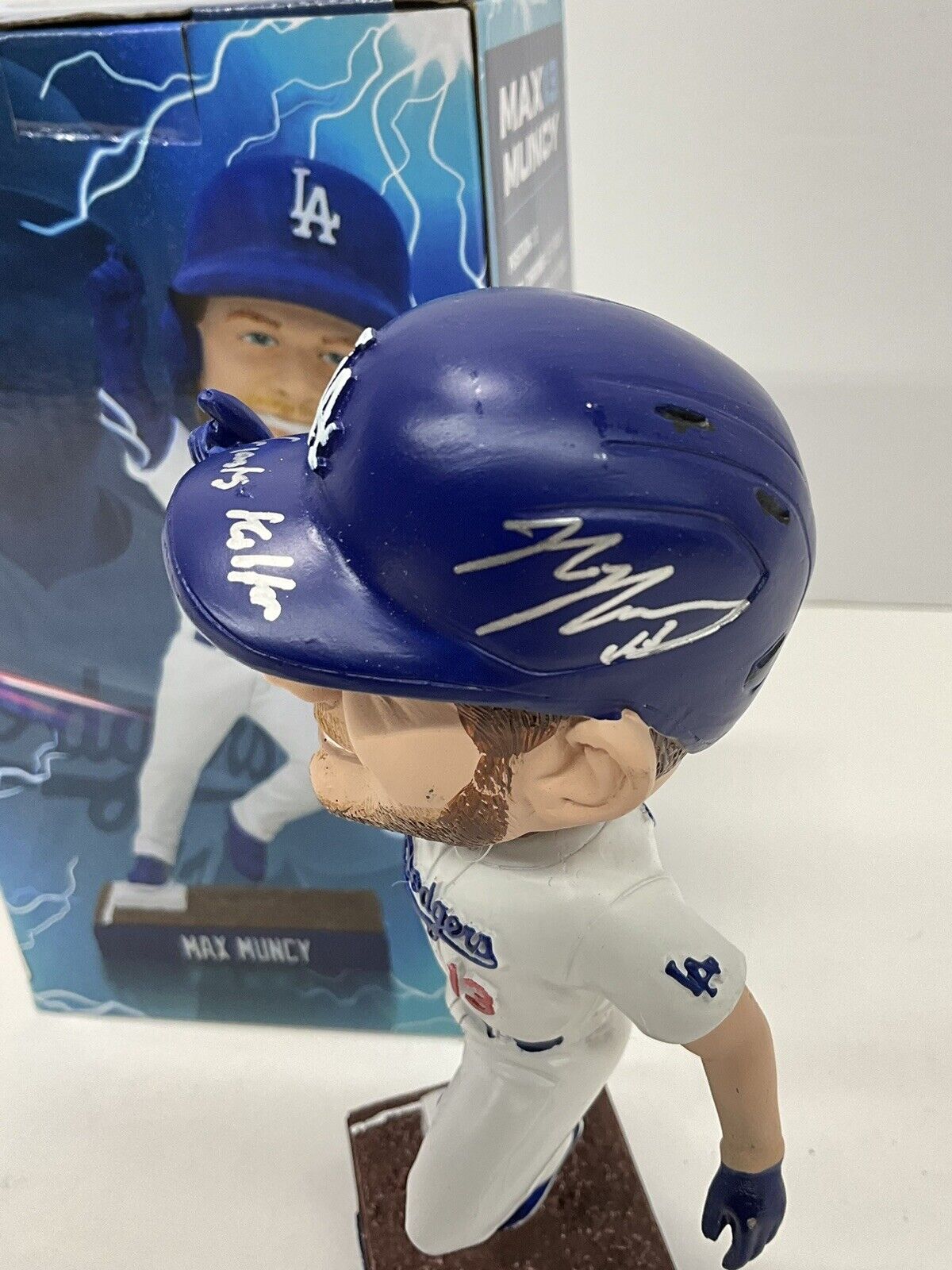 MAX MUNCY 2020 WS CHAMP SIGNED DODGERS 2023 SGA BOBBLEHEAD PSA 2C82032